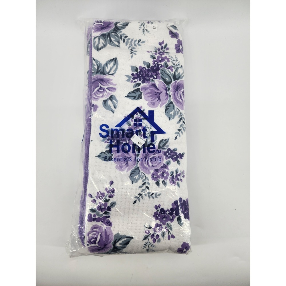 Smart Home 7 Piece Gift Set Purple Floral Towels‎ Linens NEW